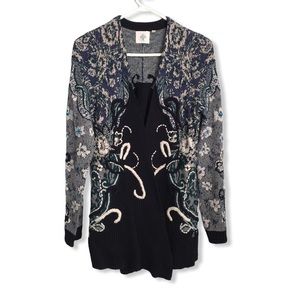 HWR Anthropologie Emmia Open Front Cardigan M
